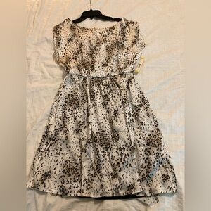 Dresses Alice + Olivia Leopard Print Silk Cocktail Dress Size L
